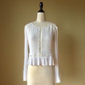 Urban Outfitters Boho Hippie Cutout Long Sleeve Top S